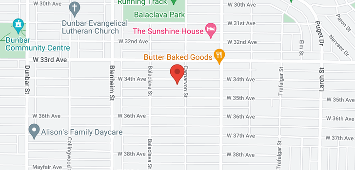 map of 3040 W 34TH AVENUE